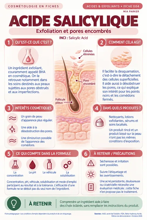 Fiche illustrée : Acide salicylique